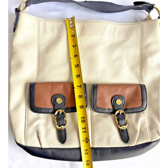Emma Fox Beige Handbag Two Outside Pockets - Picture 10 of 12